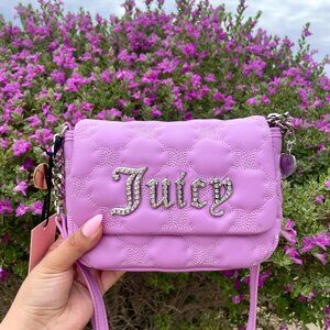 NEW Juicy Couture Violet Tulle Taking The Lead Mini Flap Crossbody‎